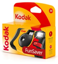 Lexroo Kodak Fun Saver 27 + 12 3920949 tek kullanımlık kamera, 39 adet resim) sarı/gri/kırmızı