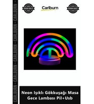 Özel Üretim Dekoratif Modern Estetik Şık Hediye Neon Işıklı Gökkuşağı Masa Gece Lambası Pil+Usb