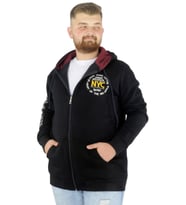 Mode XL Erkek Sweat Kapşonlu Fermuarlı NYC 22520 Lacivert