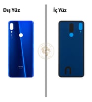 Xiaomi Redmi Note 7 Neptün Mavisi Arka Pil Kapağı Batarya Kapağı Lazer Kesim Back Cover