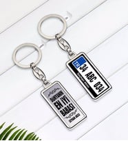 BK Gift Kişiye Özel Plakalı Dünyanın En İyi Babası Tasarımlı Çift Taraflı Metal Krom Anahtarlık-6