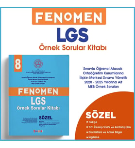 Fenomen Yayınları 8.Sınıf Meb Sözel Örnek Sorular