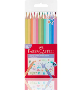 Faber-Castell Pastel Renkler Üçgen Boya Kalemi 12'li