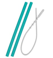 OiOi Silikon Pipet 2li ve Temizleme Fırçası Aqua Green
