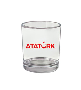 Atatürk Baskılı Viski Bardağı - Ay Yıldızlı Bardak (Standart)