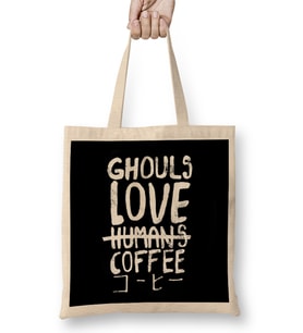 Ghouls love coffee Bez Çanta Uzun Saplı