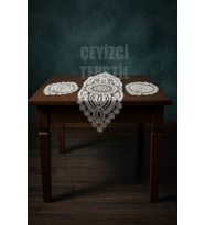 Salon Takımı, Yatak Odası 3 Parça Sehpa Örtüsü, Masa Örtüsü 3 Parça Oda Takımı