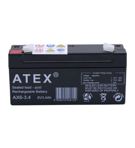 Atex Ax6-3.4 6v 3.4ah Yatay Akü