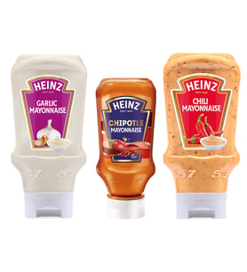 Heinz Mayonez Sarımsaklı 400 gr - Chili Acılı 405 gr - Chipotle 225 gr 3 lü Set