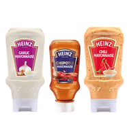 Heinz Mayonez Sarımsaklı 400 gr - Chili Acılı 405 gr - Chipotle 225 gr 3 lü Set