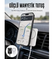 Kablosuz Şarj Aleti Magsafe Araç Içi Manyetik Şarj 15w İos Uyumlu Yeni Nesil