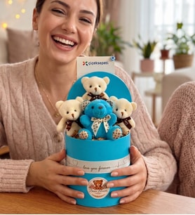 Premium Kutuda Peluş Ayıcık Bahçesi - Bearbloom No29