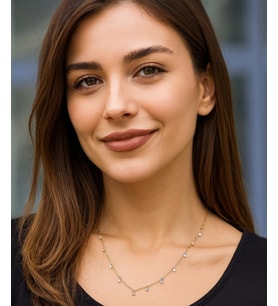 Taşlı Minimal Zincir Kolye – Işığın İzinde