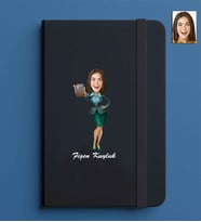 Kişiye Özel Kadın Model 13x21 Siyah Defter-37