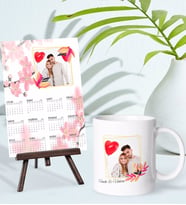 BK Gift Kişiye Özel Fotoğraflı Kupa Bardak ve 13x18cm Fotoğraf Kartlı Şövaleli 2024 Takvim Hediye Seti-29