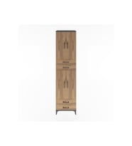 Hyperion Dolap 5 Raflı 4 Çekmeceli 4 Kapaklı 60x44x243 Antrasit-Çam