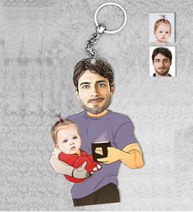 Kişiye Özel Aile Ahşap Anahtarlık-1