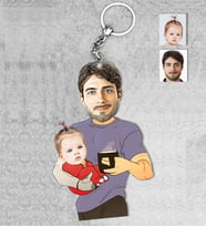 Kişiye Özel Aile Ahşap Anahtarlık-1