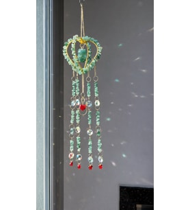 Sevgililer Günü Hediyesi Sun Catcher Güneş Yakalayıcı duvar dekor, Ev Dekor, Bahçe Süsü, Balkon Dekor (Yeşil)