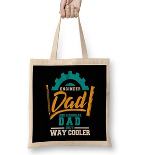 Engineer Dad Like A Regular Dad Only Way Cooler Bez Çanta Uzun Saplı