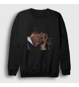 Presmono Unisex Siyah Cactus Jack Astroworld Travis Scott Sweatshirt 42353tt