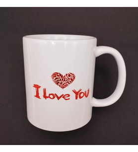 I Love You Baskılı Bardak