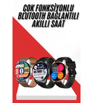 Mey İthalat® Akıllı Saat 1.5 Inç Amoled Ekran Çift Kordonlu Gps Nfc Uyumlu