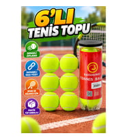 6’lı Tenis Topu Seti – Dengeli Zıplama Özellikli Spor ve Eğlence Topları
