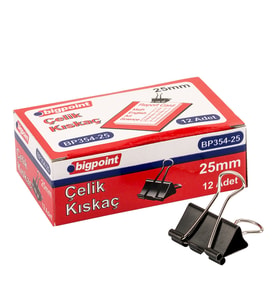 Bigpoint Çelik Kıskaç 25 mm x 12 Düzine