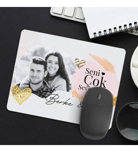 Kişiye Özel Seni Seviyorum Fotoğraflı Mousepad