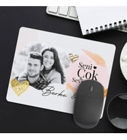 Kişiye Özel Seni Seviyorum Fotoğraflı Mousepad