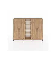 Arges Dolap 12 Raflı 4 Kapaklı 220x30x163 Çam-Çam/Aytaşı