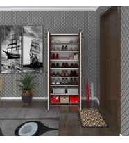 Kenzlife ayakkabılık ayakkabı dolabı kilitli be real cvz 160*70*32 kapaklı arkalıklı ofis dolabı iki bölme (Karışık)