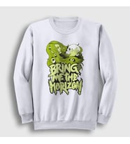 Presmono Unisex Beyaz Green Bring Me The Horizon Sweatshirt 20926tt