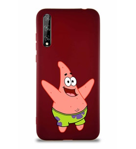 Huawei P Smart S Soft Premier Kapak Patrick Yıldız Tasarımlı Silikon Kılıf - Mürdüm (Şeffaf)