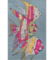 Eliana Home Baskılı, Yıkanabilir Kaymaz Taban Mutfak Halısı LNA2044 100x150 cm (Mavi)