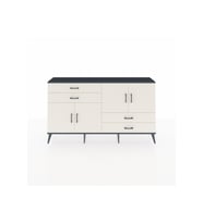 Arges Konsol 3 Raflı 4 Çekmeceli 4 Kapaklı 176x30x99 Antrasit-Aytaşı