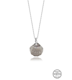 Swarovski Crystal Kadın Deniz Kabuğu Gümüş Kolye