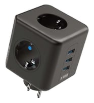 Winnboss Akım Korumalı Isıya Dayanıklı 3 lü Duvar Tipi Priz 3 Adet USB 3440