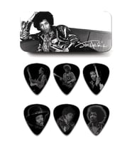 Jim Dunlop Jimi Hendrix Silver Portrait 6lı Pena Seti (Heavy)