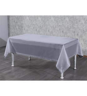 Finezza Kristal Monoray Kumaş Açık Gri Masa Örtüsü  Dikdörtgen 140x200 cm - 762