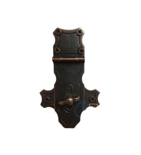 Dekoratif Anahtarlı Sandık Askısı - 40x65mm, Oksit, 100 Adet TG-V 5570