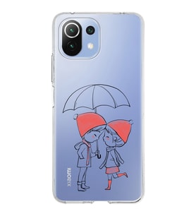 Xiaomi Mi 11 Lite Uyumlu Kapak Aşk Tasarımlı Şeffaf Silikon Kılıf