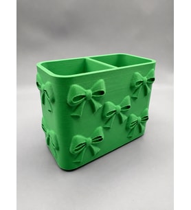 Northcity 3D Baskı Fiyonk Desenli Bölmeli Kalemlik - Masaüstü Organizer - Yeşil