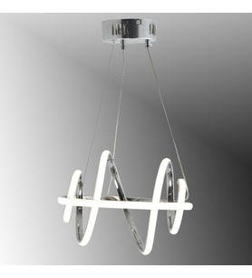 TT005-KR TT Aydınlatma Burgu Modeli Krom Kaplama Led Avize (Beyaz)