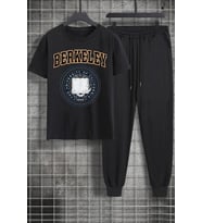 Unisex Berkeley Baskılı 2'li Eşofman Takımı (Siyah)