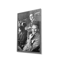 Atatürk Cam Tablo 4mm Dayanıklı Temperli Cam, Atatürk Glass Wall Art (Çok Renkli)