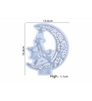 EPOKSİ REÇİNE SİLİKON KALIP İTHAL HİLAL FİGÜR KAPI SÜSÜ OBJE TAŞ TOZU SİLİKON KALIP HB6021-0097 (Beyaz)