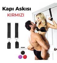 Fantezi Kapı Kelepçesi, Kapıya Monte Bağlama Seti (Kırmızı)