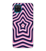 Samsung Galaxy A12 Uyumlu Yıldız Tasarımlı Şeffaf Telefon Kılıfı
